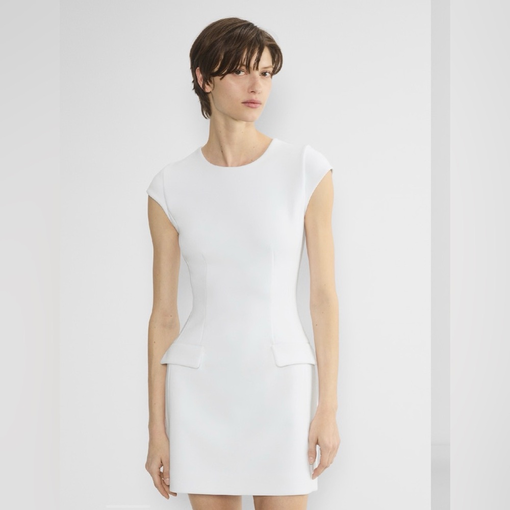 Aritzia White Cap Sleeve Mini Dress